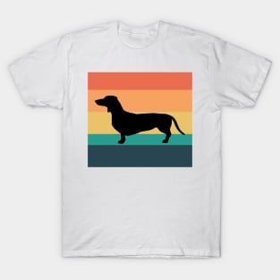 Dachshund Dog Vintage Sunset T-Shirt